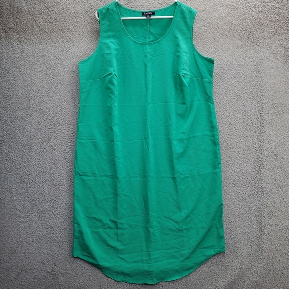 Roamans Dress 2 Piece Set Plus Size 22W Button Up Green - Picture 7 of 13